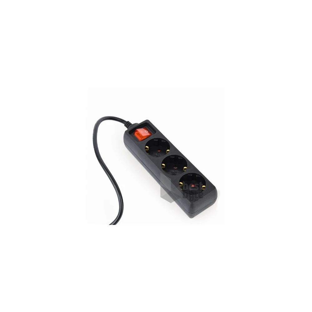 Gembird EG-PSU3-01 C14 - 3db villásdugó CEE 7/7 (EU) elosztó 0.6m fekete