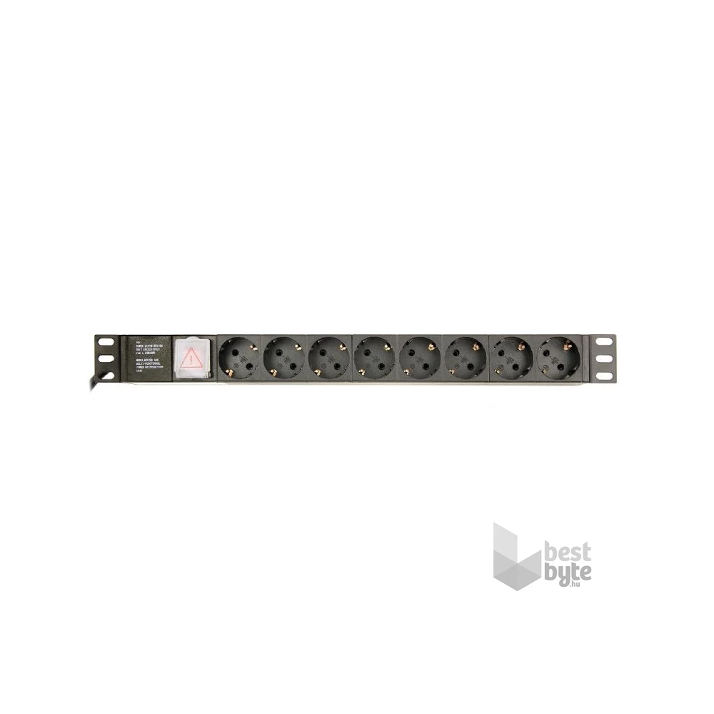 Gembird EG-PDU-014-C14 8 aljzat 3m 1U C14 csatlakozó fekete elosztó