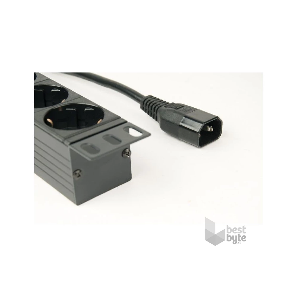 Gembird EG-PDU-014-C14 8 aljzat 3m 1U C14 csatlakozó fekete elosztó