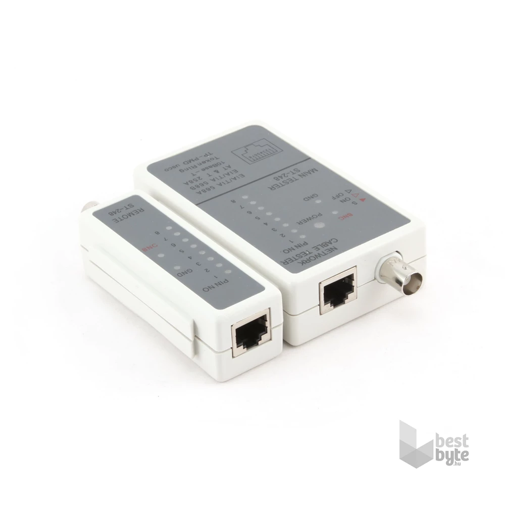 Gembird NCT-1 RJ-45, BNC fehér kábelteszter
