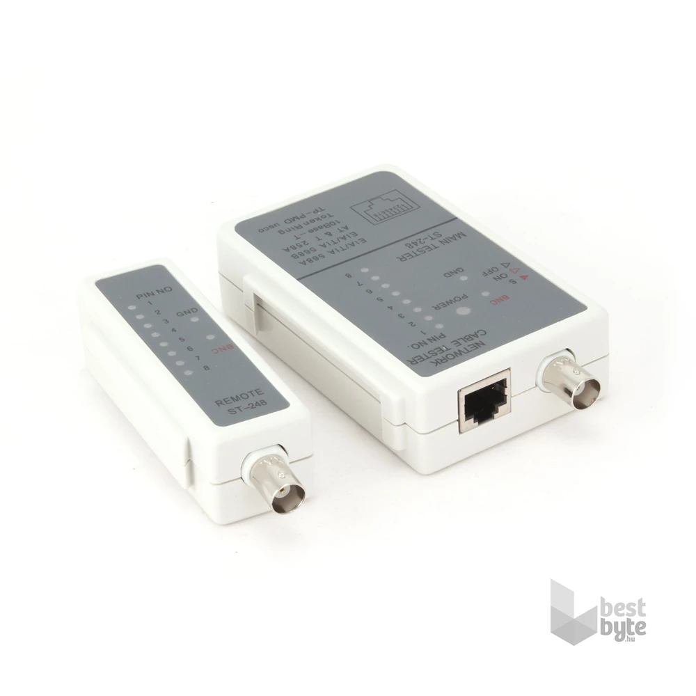 Gembird NCT-1 RJ-45, BNC fehér kábelteszter