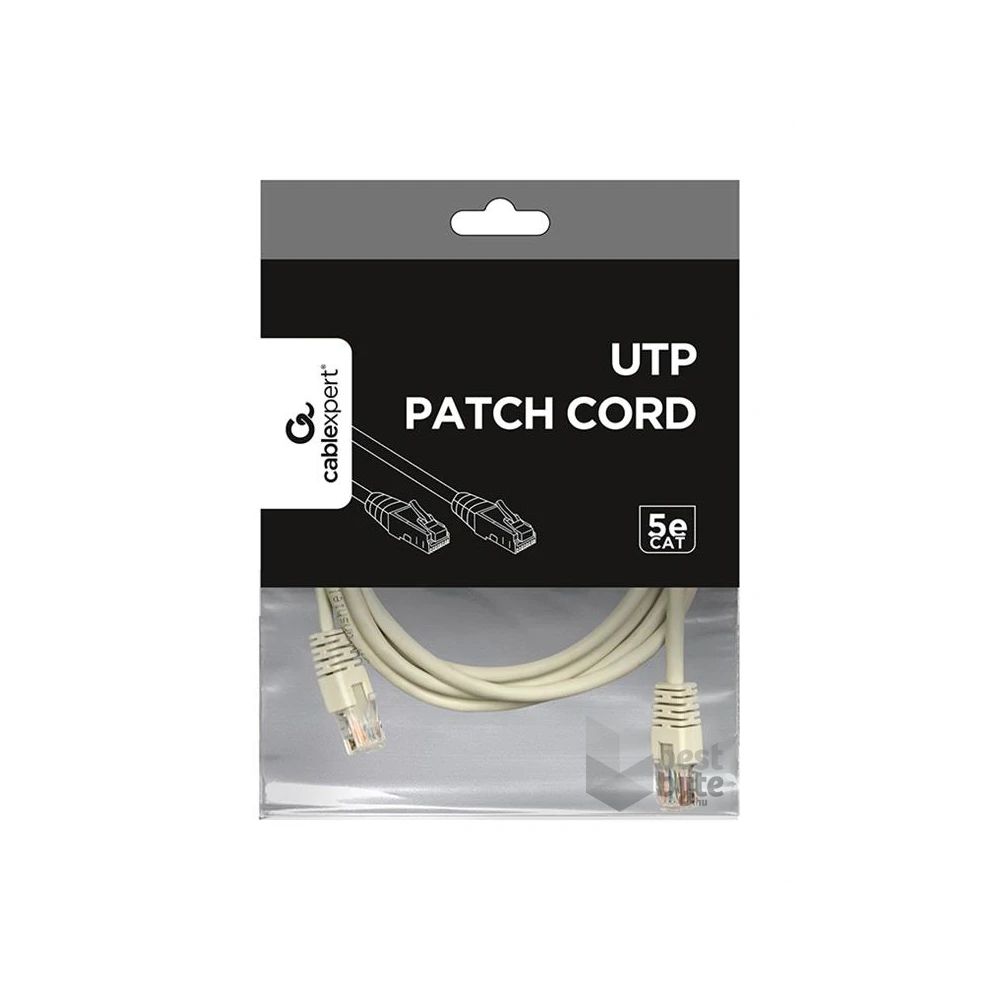 Gembird PP12-3M UTP RJ45 CAT5e UTP M/M 3m szürke adatkábel