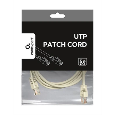 Gembird PP12-3M UTP RJ45 CAT5e UTP M/M 3m szürke adatkábel