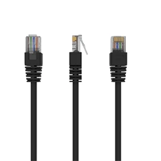 Gembird PP12-0.5M/BK 0,5m RJ45 CAT5e UTP M/M fekete kábel