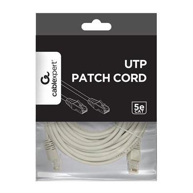 Gembird PP12-10M 10m RJ45 CAT5e UTP M/M szürke patch kábel