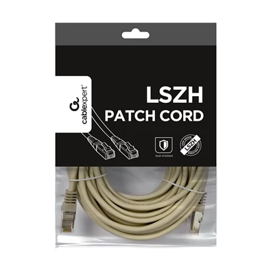 Gembird PP6A-LSZHCU-10M 10m RJ45 CAT6A S/FTP - RJ45 CAT6A S/FTP M/M szürke patch kábel