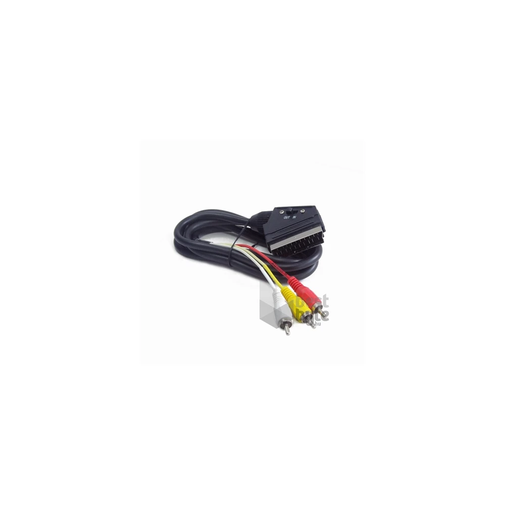 Gembird Scart <-> 3db RCA video jelkábel 1.8m fekete