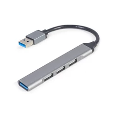 Gembird UHB-U3P1U2P3-02 USB3x1/USB2x3 4-portos ezüst USB HUB