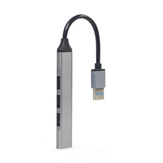 Gembird UHB-U3P1U2P3-02 USB3x1/USB2x3 4-portos ezüst USB HUB
