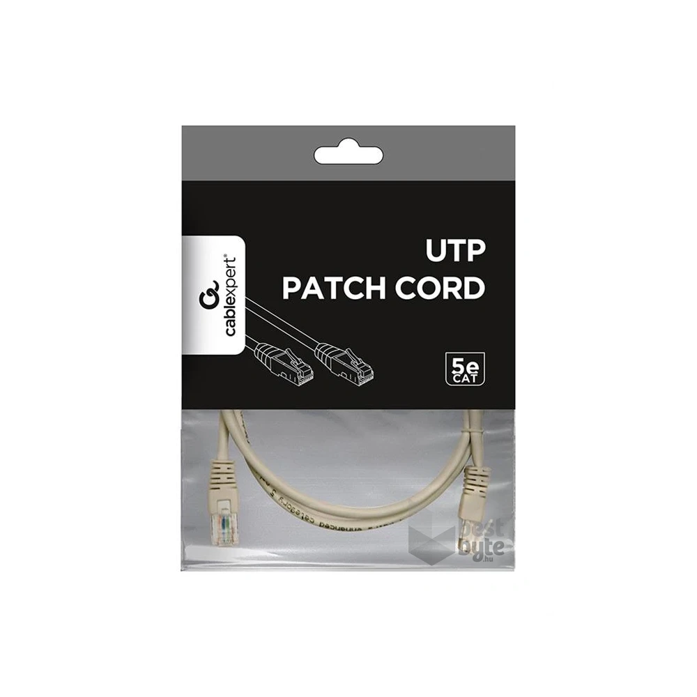 Gembird UTP CAT5E 0,5m szürke patch kábel