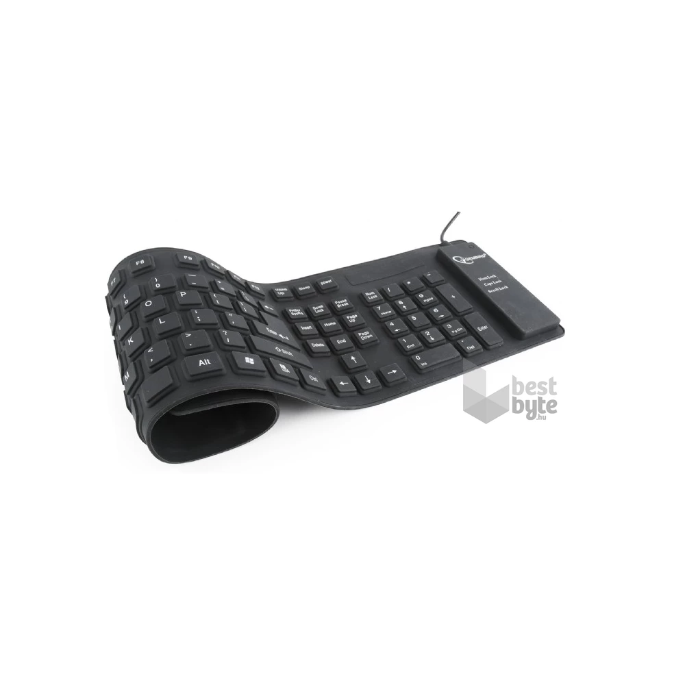 Gembird feltekerhető vízálló szilikon ENG billentyűzet