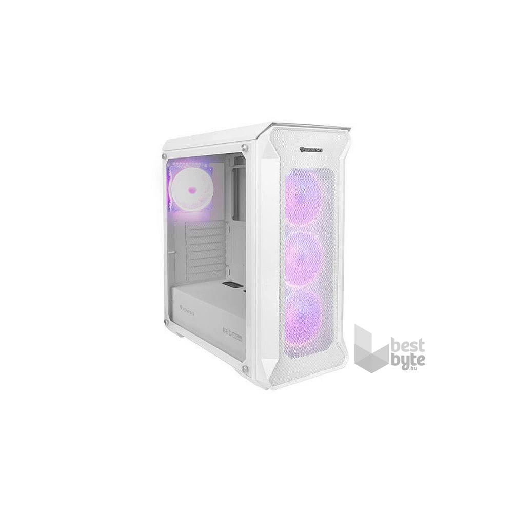 Genesis NPC-1872 Irid 505 ARGB Midi Tower PC ház fehér