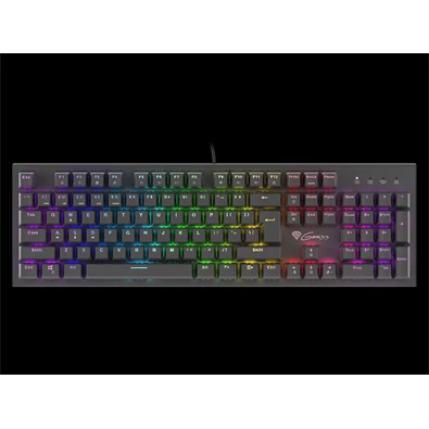 Genesis NKG-0945 Thor 300 TKL mechanikus gaming billentyűzet, US, zöld világítással, Blue switch
