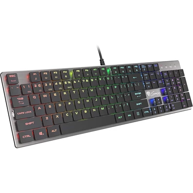 Genesis NKG-1587 Thor 420 RGB mechanikus slim Gamer billentyuzet, US kiosztás Blue switch