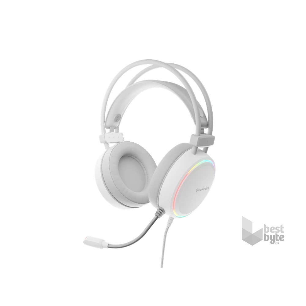 Genesis NSG-2093 Neon 613 RGB fehér gamer headset