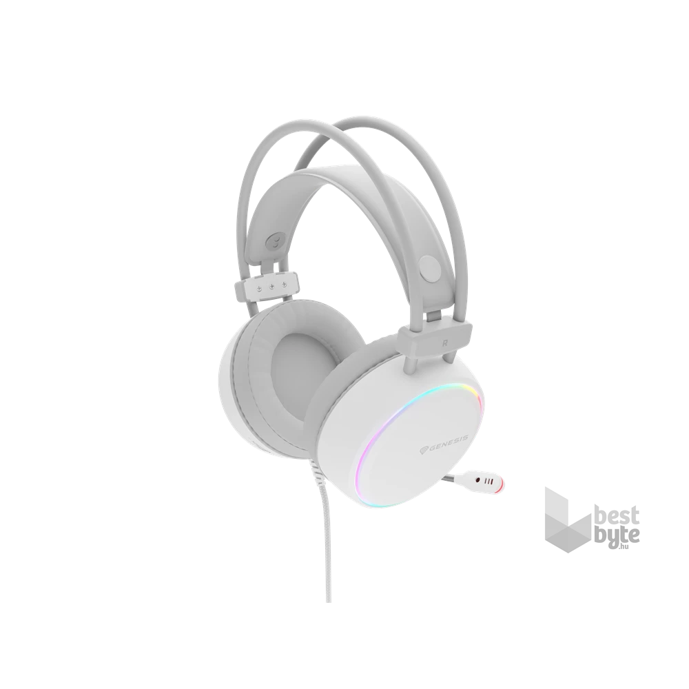 Genesis NSG-2093 Neon 613 RGB fehér gamer headset