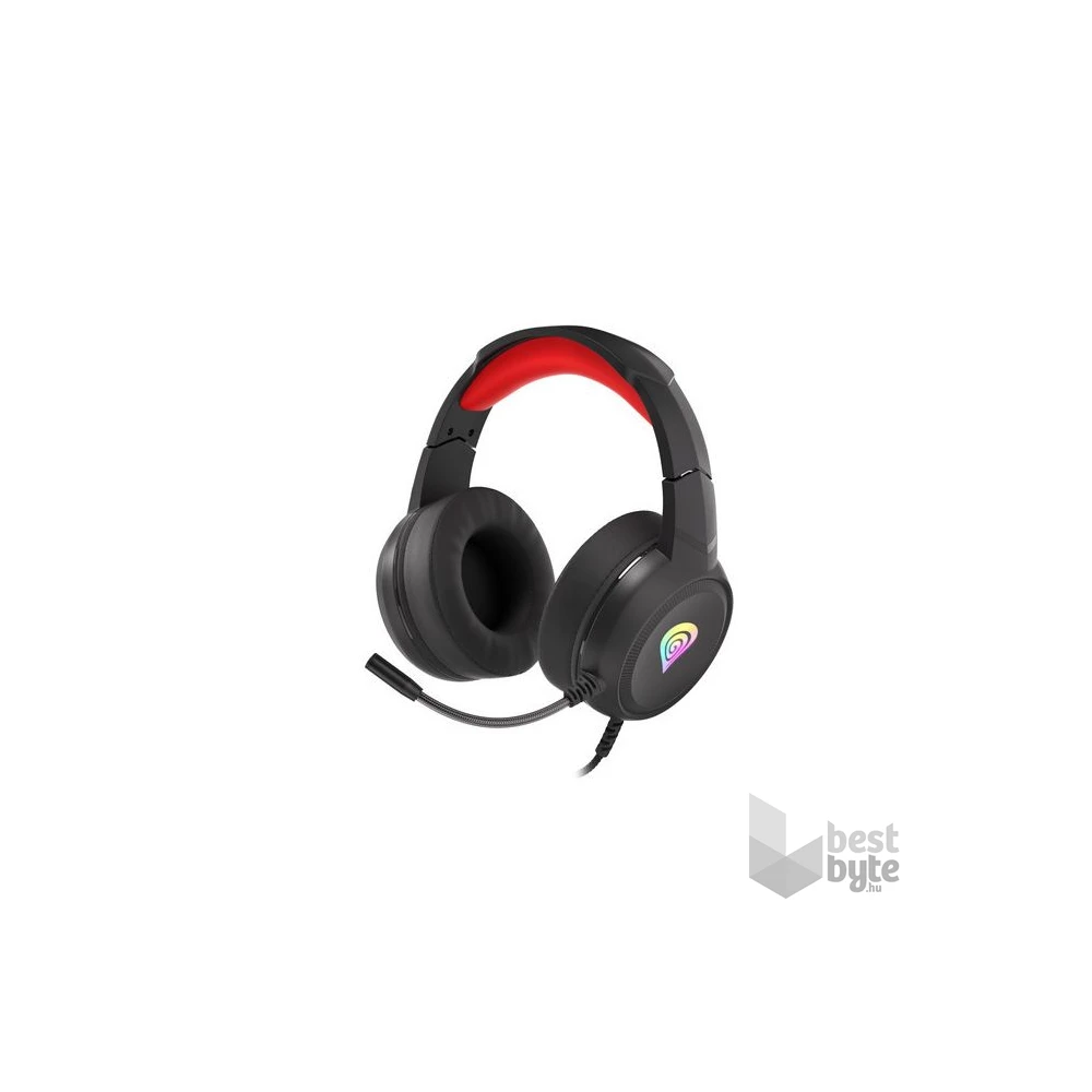 Genesis NSG-1609 Neon 200 RGB fekete-piros gamer headset