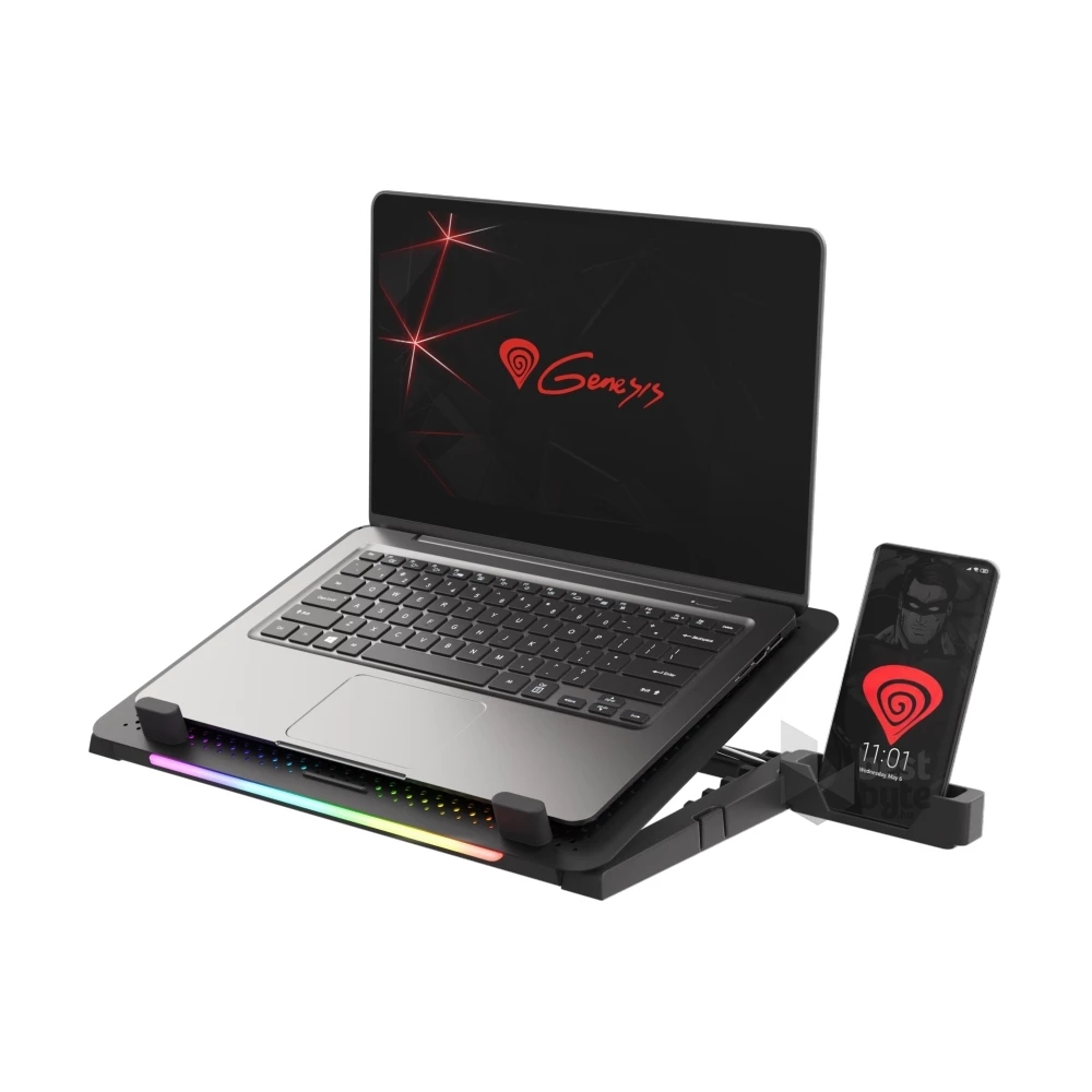 Genesis NHG-1678 Oxid 450 RGB 15,6" fekete notebook hűtőpad