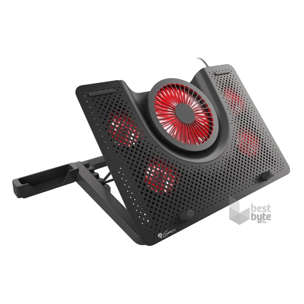 Genesis NHG-1411 Oxid 550 17,3" LED-es 5 ventilátoros fekete-piros notebook hűtőpad
