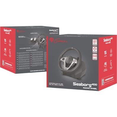 Genesis NGK-1567 Seaborg 400 PC/Konzol fekete versenykormány