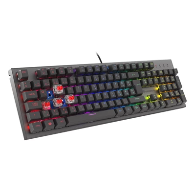 Genesis NKG-1878 Thor 303 mechanikus gaming billentyűzet, HU, RGB világítással, Red switch