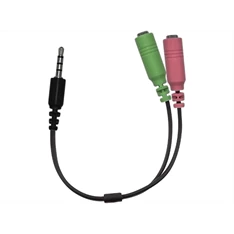 Genius ACC-100 3,5mm jack - 2x 3,5mm jack fekete elosztó adapter