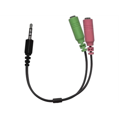 Genius ACC-100 3,5mm jack - 2x 3,5mm jack fekete elosztó adapter