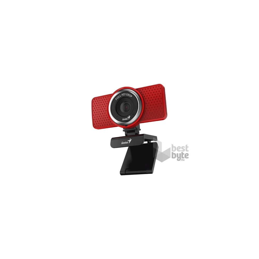 Genius Ecam 8000 1080p piros webkamera