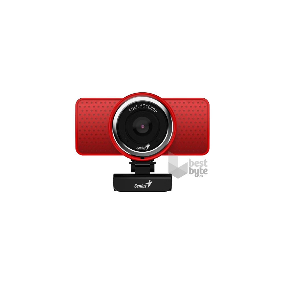 Genius Ecam 8000 1080p piros webkamera