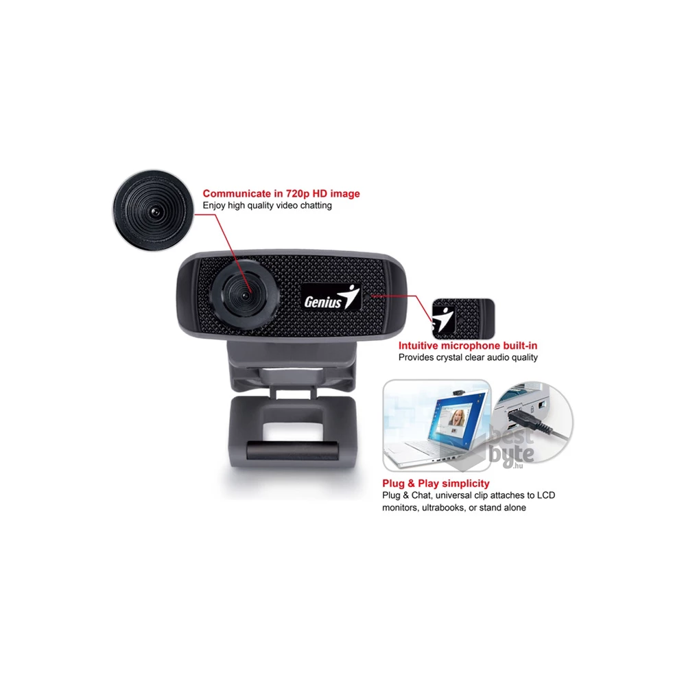Genius Facecam 1000X  fekete webkamera
