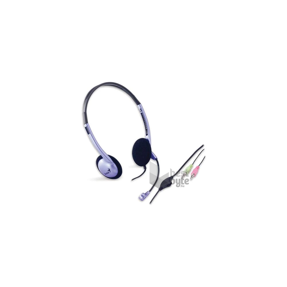 Genius HS-02B jack mikrofonos PC fekete-lila headset