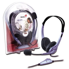 Genius HS-04S dual-jack mikrofonos PC fekete headset