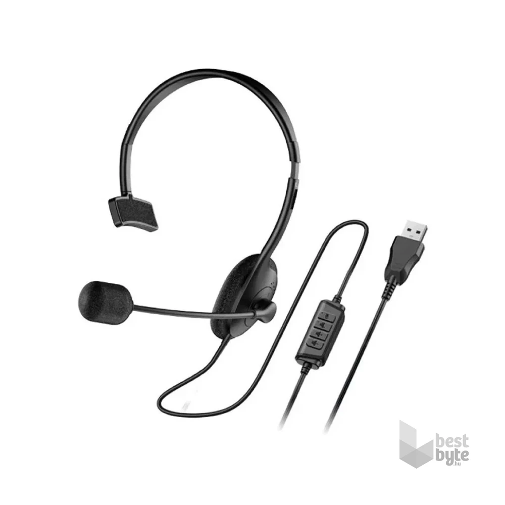 Genius HS-100U USB fekete headset
