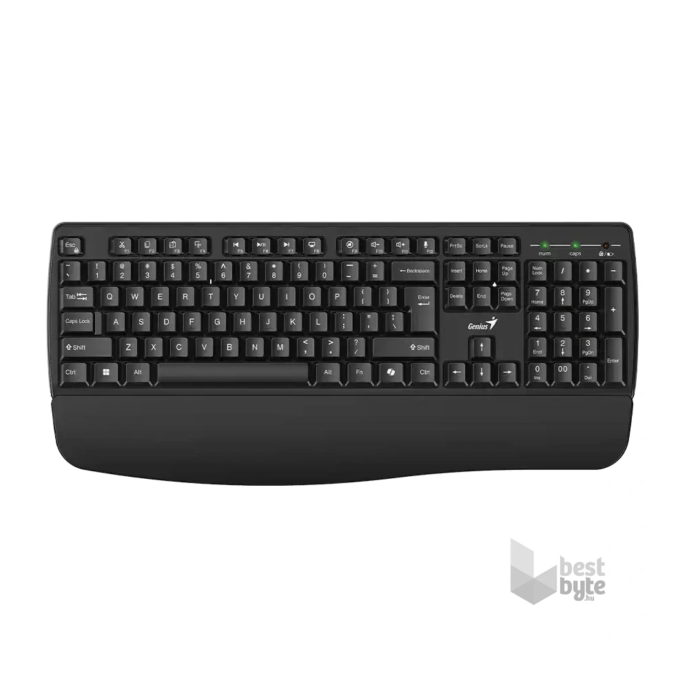 Genius KB-7123 HUN vezeték nélküli fekete billentyűzet