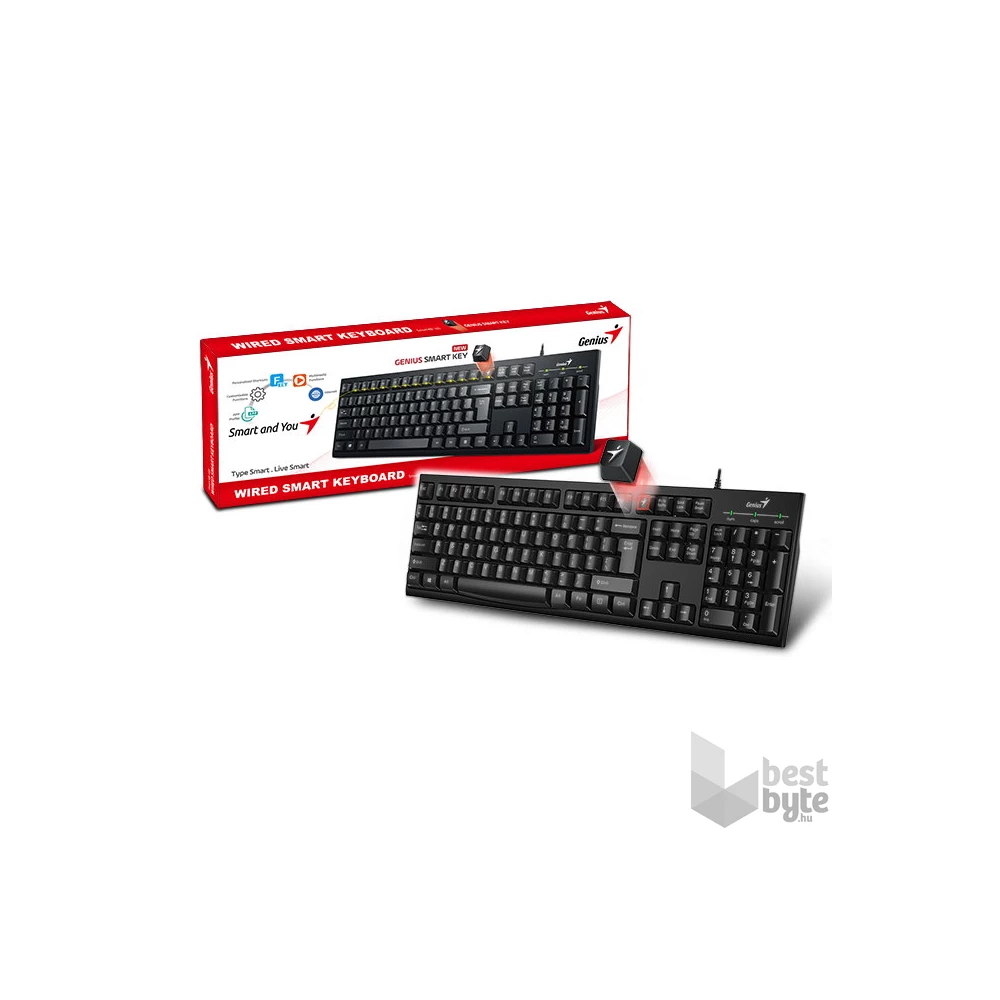 Genius KB-100 HUN USB fekete Smart billentyűzet