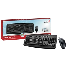 Genius KM-200 SMART HUN fekete multimédiás billentyűzet + egér