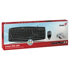 Genius KM-200 SMART HUN fekete multimédiás billentyűzet + egér