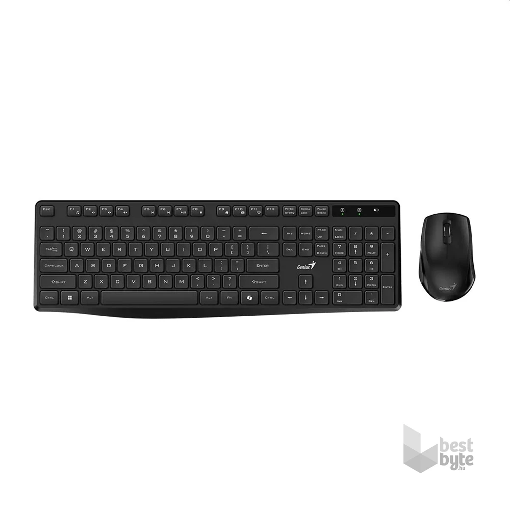 Genius KM-8206S US fekete vezeték nélküli billentyűzet + egér