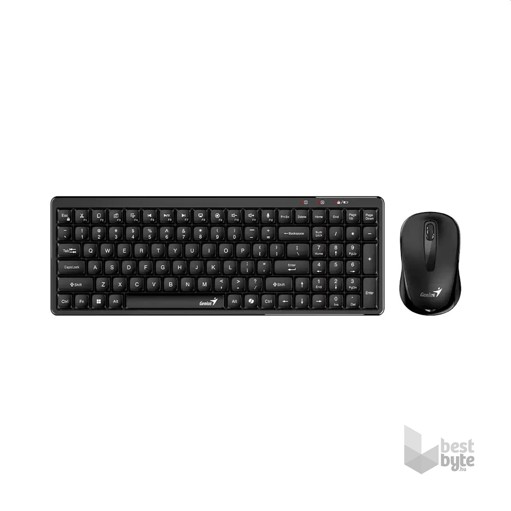 Genius LuxeMate Q8100 HUN vezeték nélküli fekete billentyűzet és egér