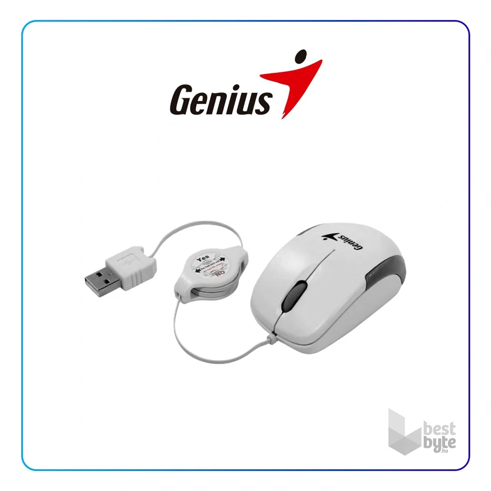 Genius MicroTraveler v2 USB fehér notebook egér