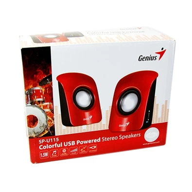 Genius SP-U115 1.5W USB piros hangszóró