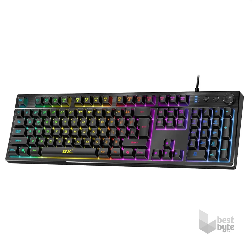 Genius Scorpion K7 Plus HUN RGB/AI fekete vezetékes gamer billentyűzet