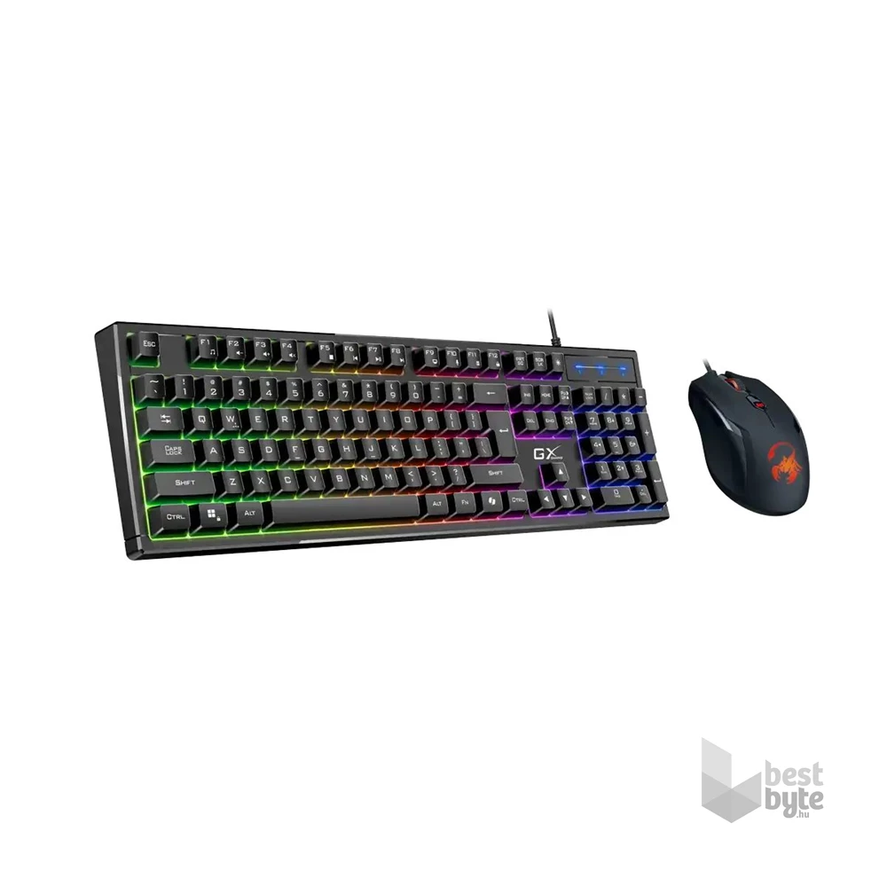 Genius Scorpion KM-GX6 RGB világításos billentyűzet és egér Copilot funkcióval