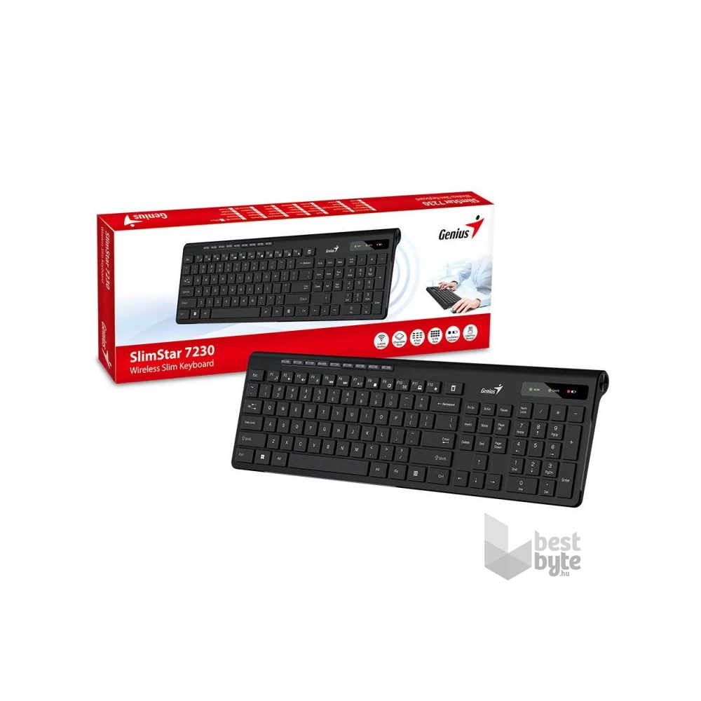 Genius SlimStar 7230 HUN vezeték nélküli billentyűzet