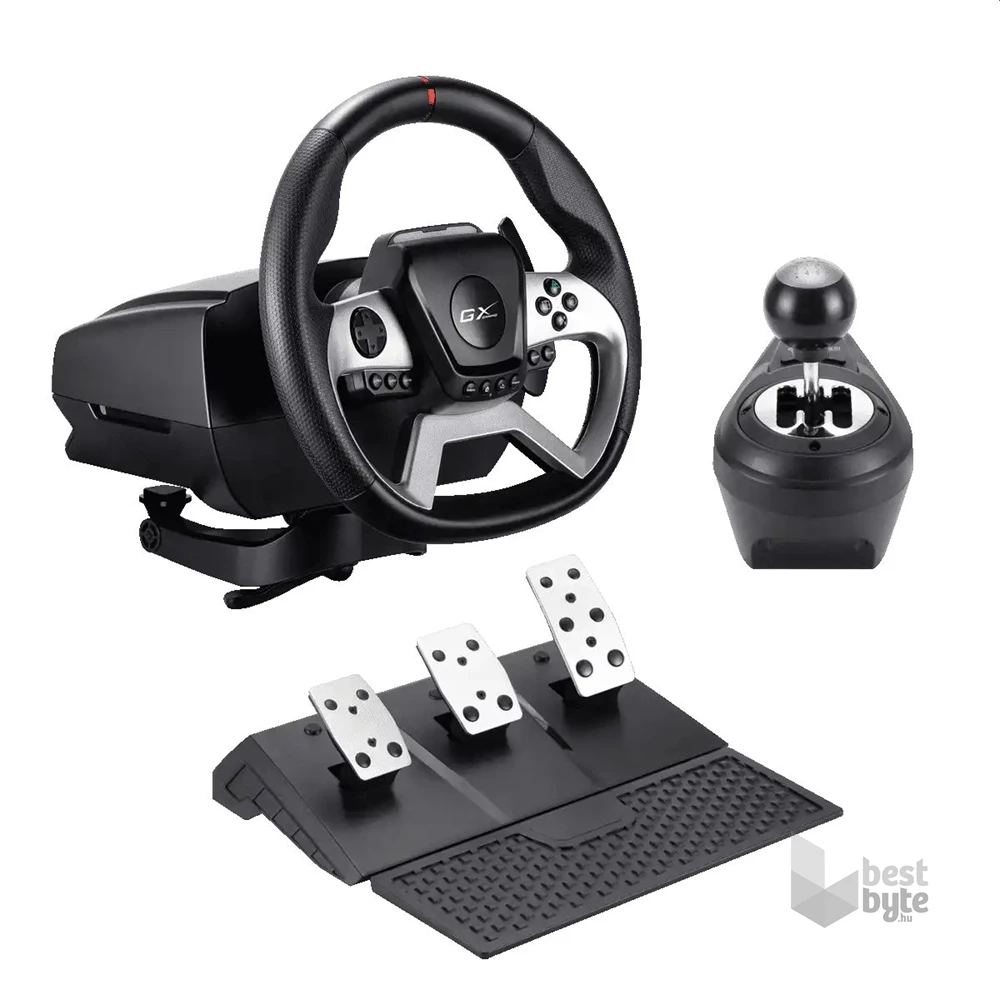 Genius SpeedMaster X5 FF PC/Xbox One/PS4 fekete kormány + pedál + váltó