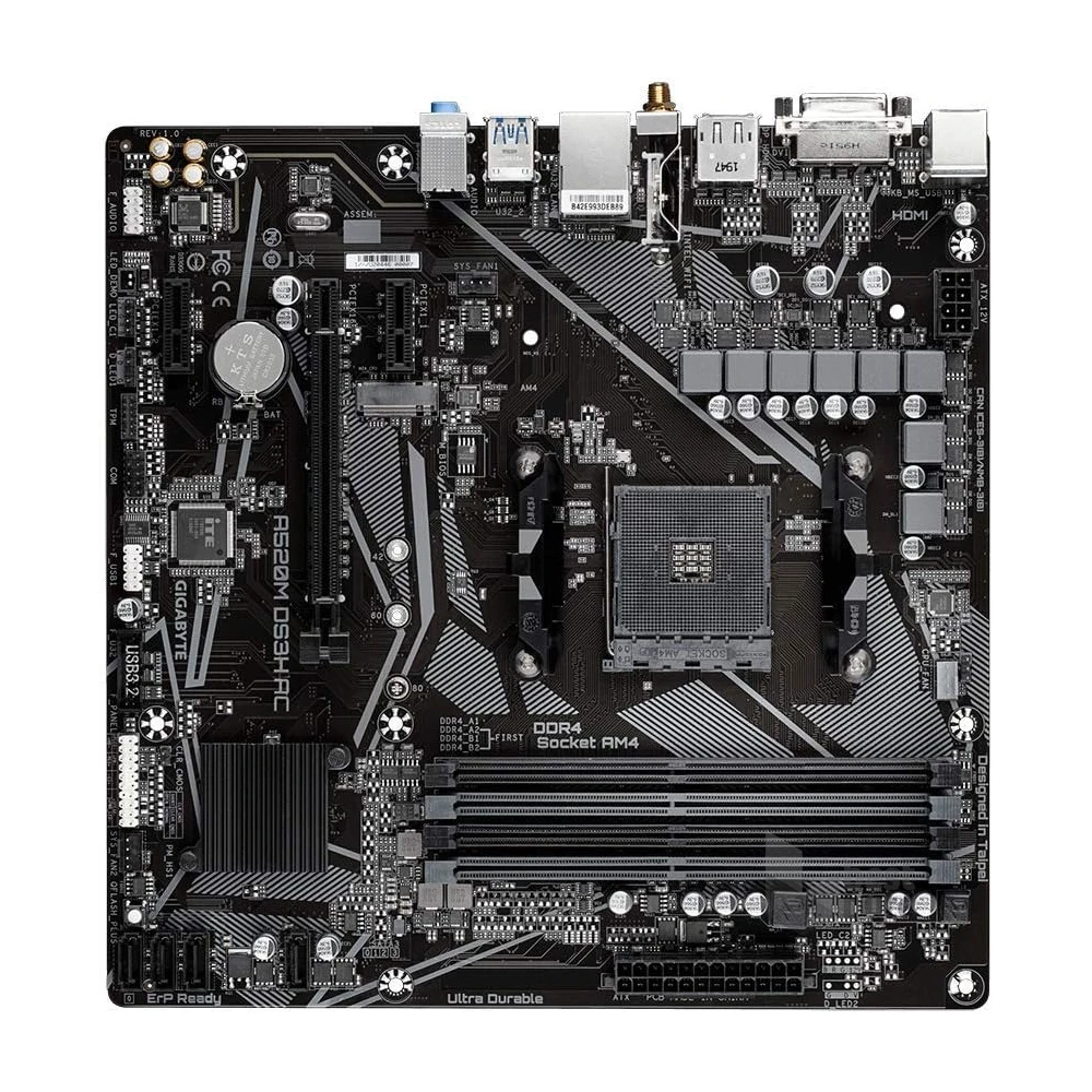 Gigabyte A520M DS3H AC AMD A520 AM4 mATX alaplap
