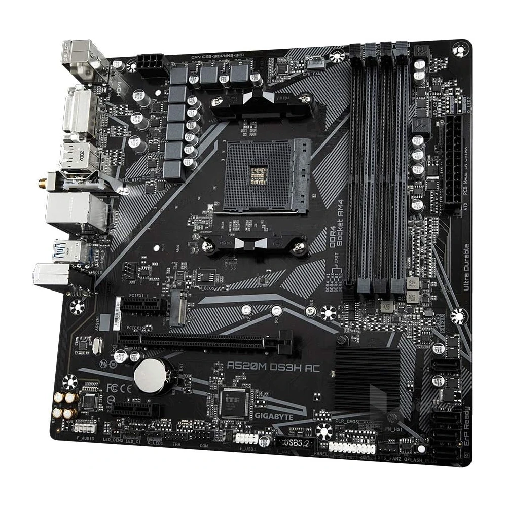 Gigabyte A520M DS3H AC AMD A520 AM4 mATX alaplap