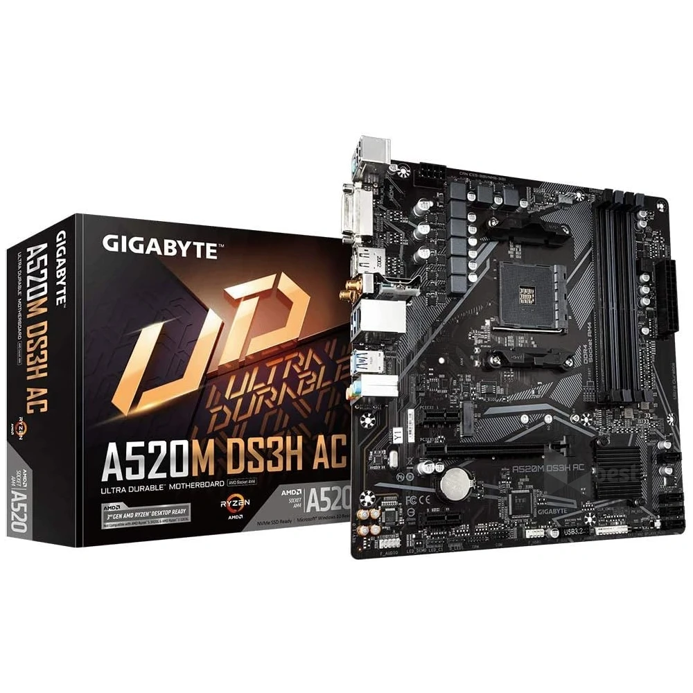 Gigabyte A520M DS3H AC AMD A520 AM4 mATX alaplap