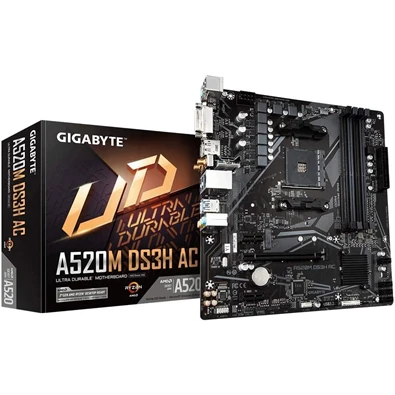 Gigabyte A520M DS3H AC AMD A520 AM4 mATX alaplap