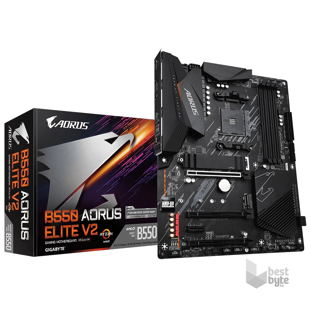 Gigabyte B550-AORUS-ELITE V2 AMD B550 SocketAM4 ATX alaplap